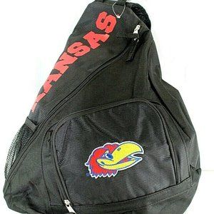 University Of Kansas Jayhawks Black Sling Backpac